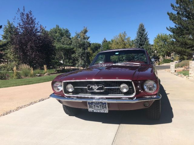1967 Burgundy Ford Mustang Coupe
