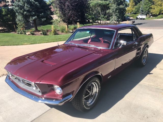 1967 Burgundy Ford Mustang Coupe