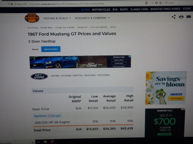 1967 Lime Gold Metallic Ford Mustang Coupe