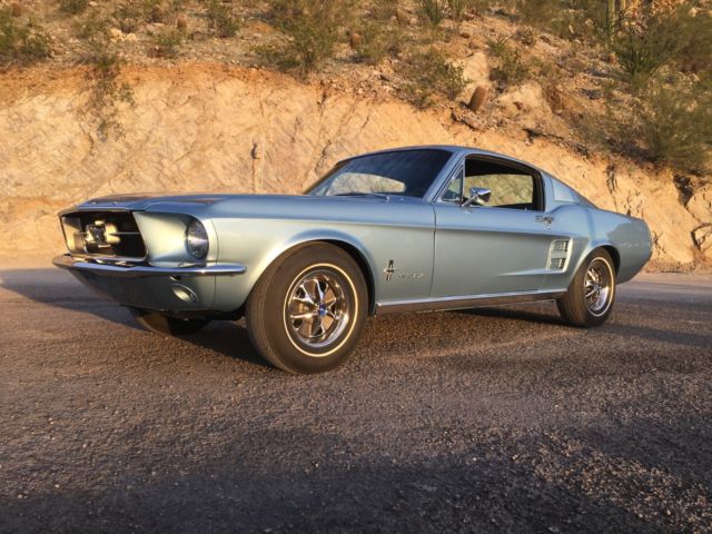 1967 Blue Ford Mustang Fastback