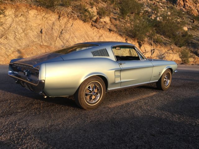 1967 Blue Ford Mustang Fastback