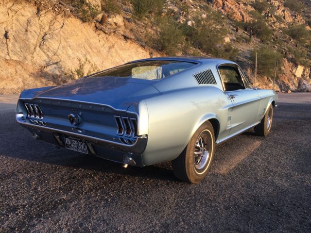 1967 Blue Ford Mustang Fastback