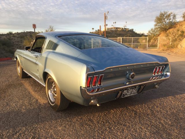 1967 Blue Ford Mustang Fastback