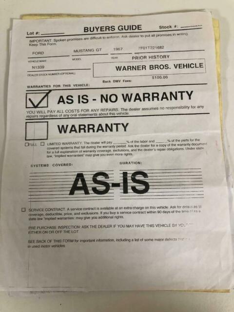 1967 Black Ford Mustang Fastback