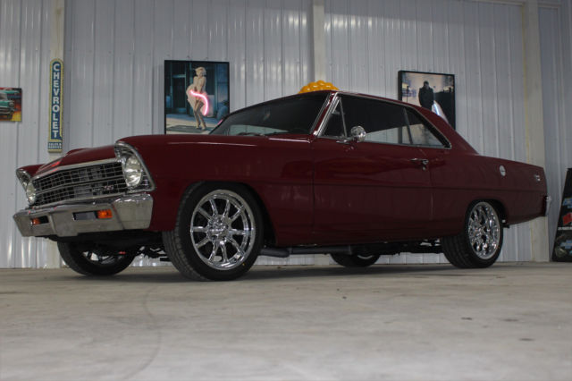 1967 garnett red Chevrolet Nova