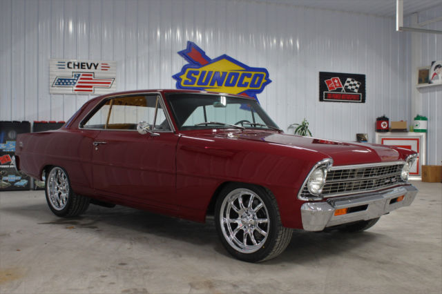 1967 garnett red Chevrolet Nova