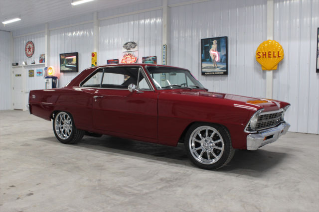 1967 garnett red Chevrolet Nova