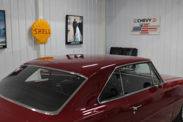 1967 garnett red Chevrolet Nova