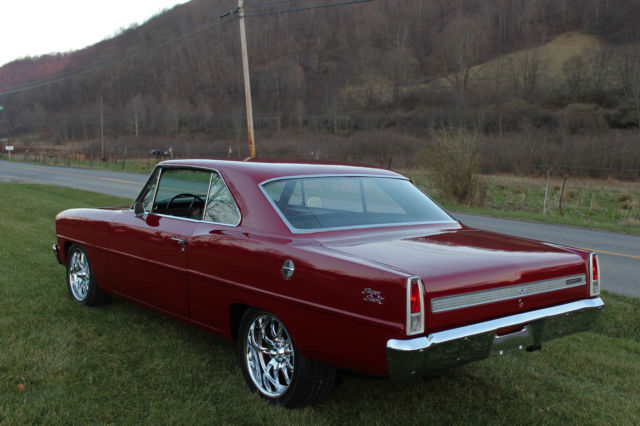 1967 garnett red Chevrolet Nova