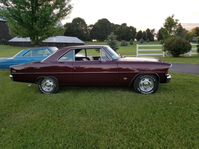 1967 Burgundy Chevrolet Nova Coupe
