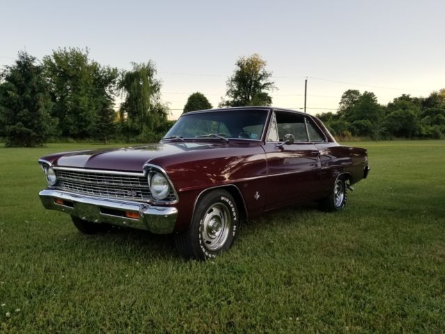 1967 Burgundy Chevrolet Nova Coupe