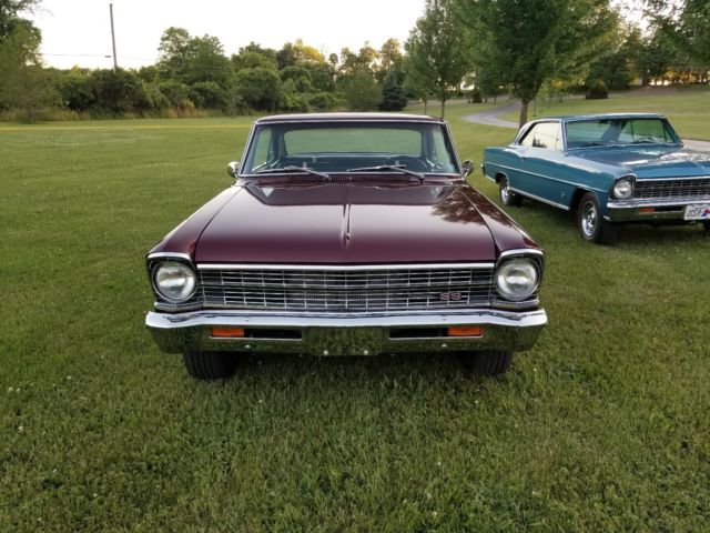 1967 Burgundy Chevrolet Nova Coupe