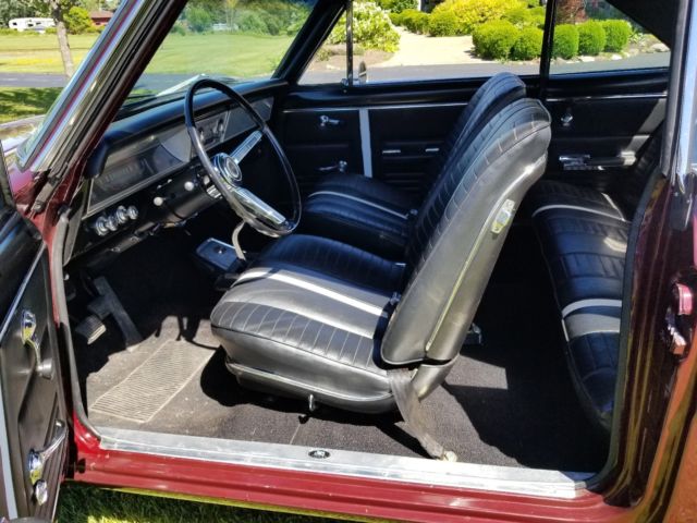 1967 Burgundy Chevrolet Nova Coupe