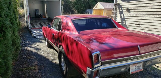 1967 Burgundy Oldsmobile 442 Coupe