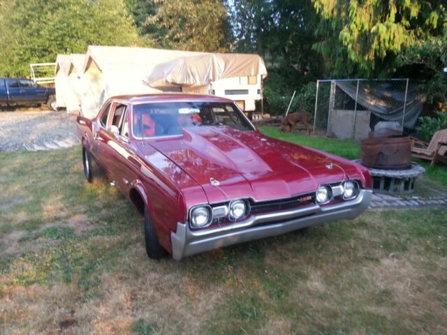 1967 Burgundy Oldsmobile 442 Coupe