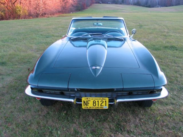 1967 Goodwood Green Chevrolet Corvette Convertible