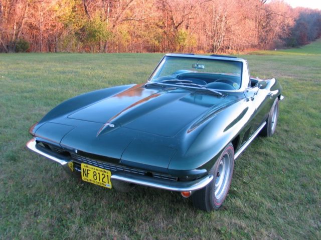 1967 Goodwood Green Chevrolet Corvette Convertible