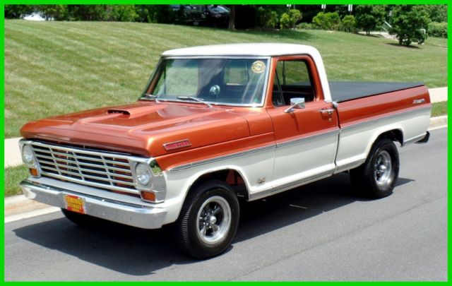 1967 Orange Ford F-100 Pickup Truck