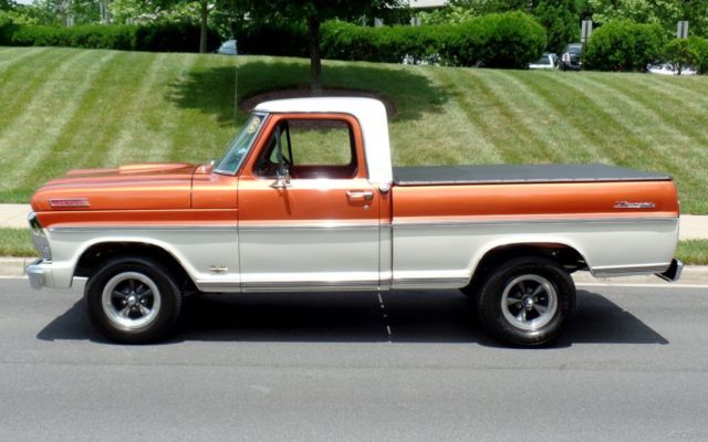 1967 Orange Ford F-100 Pickup Truck