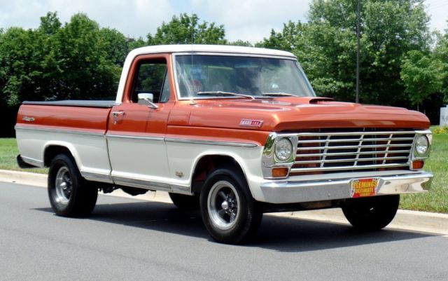 1967 Orange Ford F-100 Pickup Truck