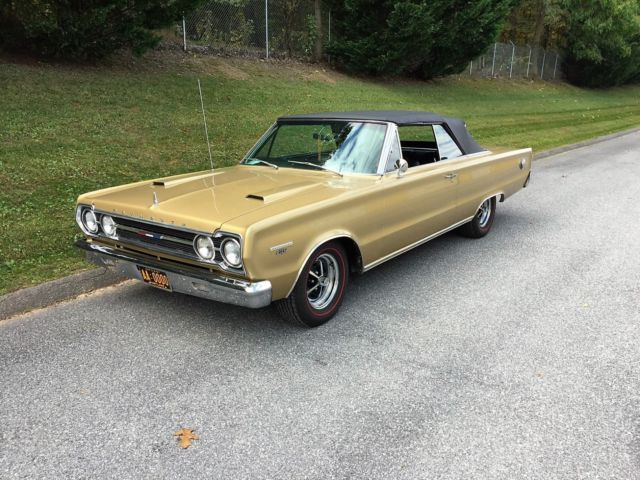1967 Gold Plymouth GTX Convertible