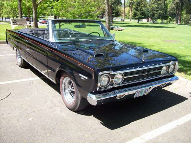 1967 Black Plymouth GTX Convertible