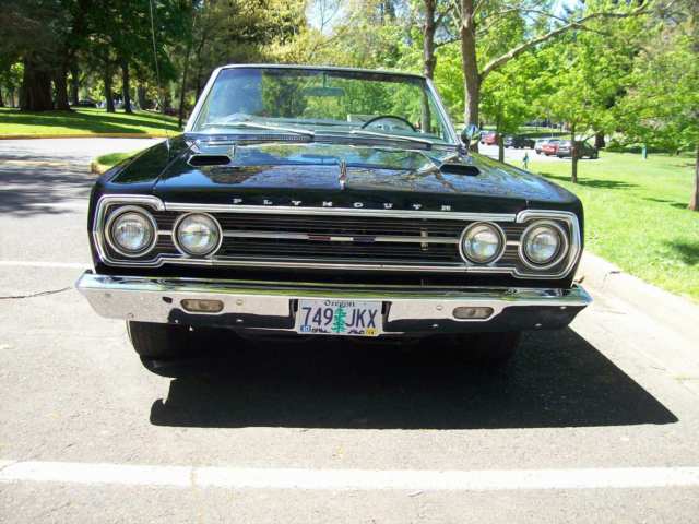 1967 Black Plymouth GTX Convertible