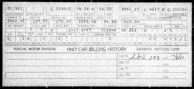 1967 Blue Pontiac GTO Hard top