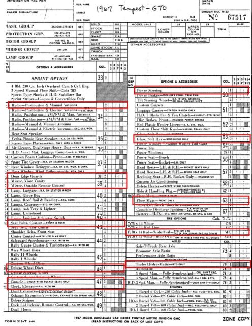 1967 Blue Pontiac GTO Hard top