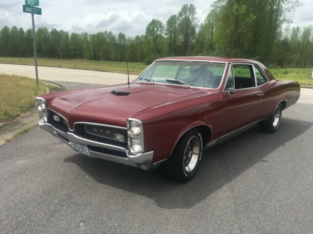 1967 Burgundy Pontiac GTO Coupe