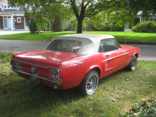 1967 Red Ford Mustang Convertible