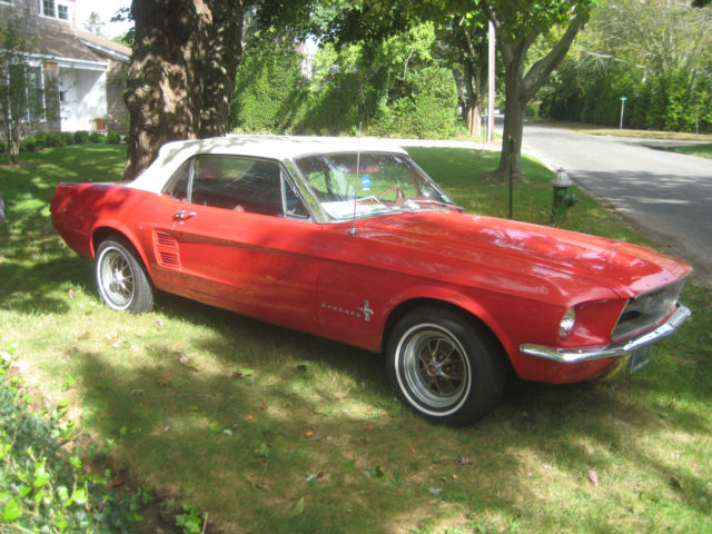 1967 Red Ford Mustang Convertible
