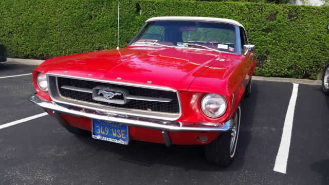 1967 Red Ford Mustang Convertible