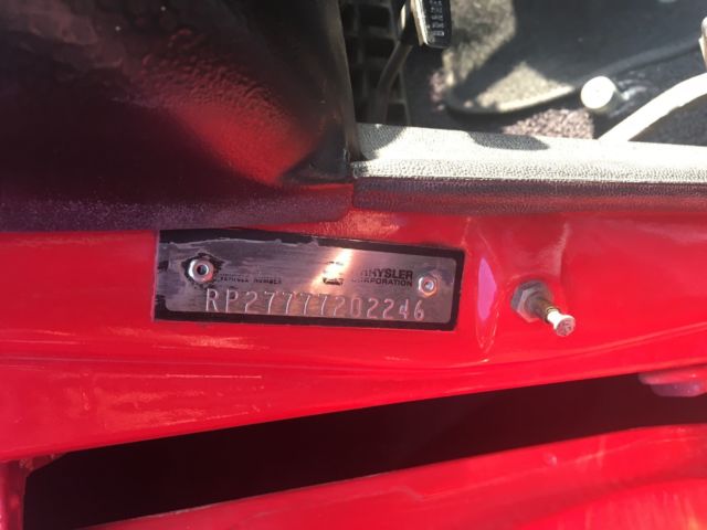 1967 Red Plymouth Satellite Convertible