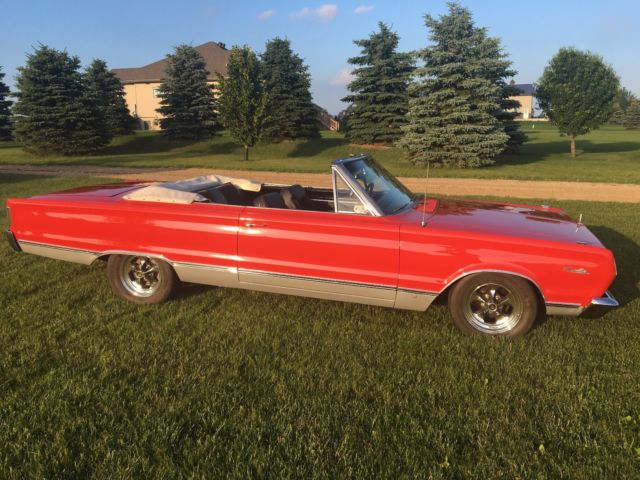1967 Red Plymouth Satellite Convertible