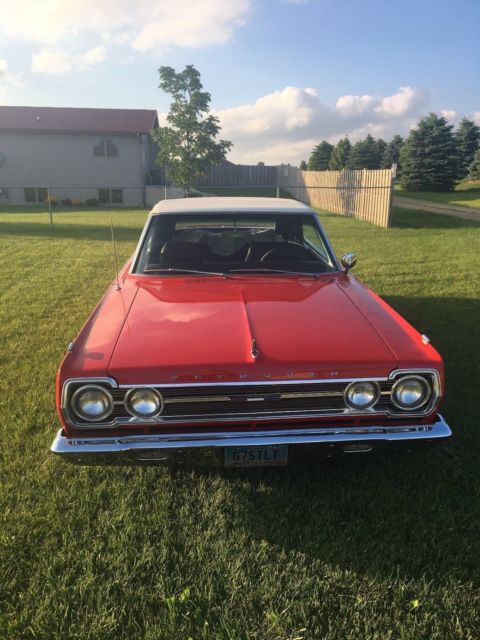 1967 Red Plymouth Satellite Convertible