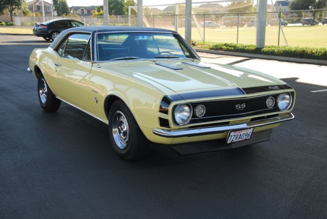 1967 Yellow Chevrolet Camaro Hard top coupe