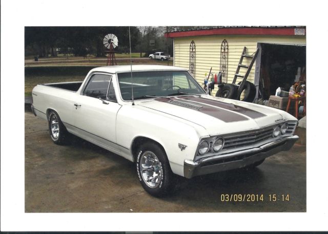 1967 white Chevrolet El Camino Coupe