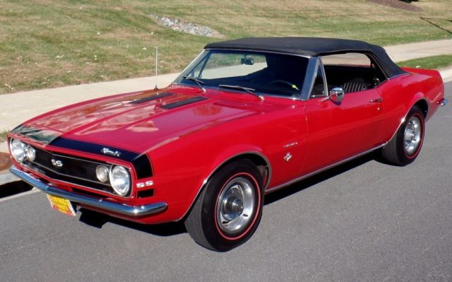 1967 Red Chevrolet Camaro Convertible