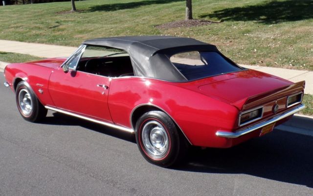 1967 Red Chevrolet Camaro Convertible