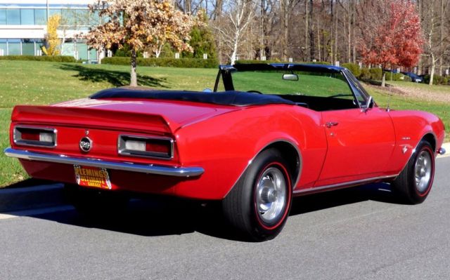 1967 Red Chevrolet Camaro Convertible