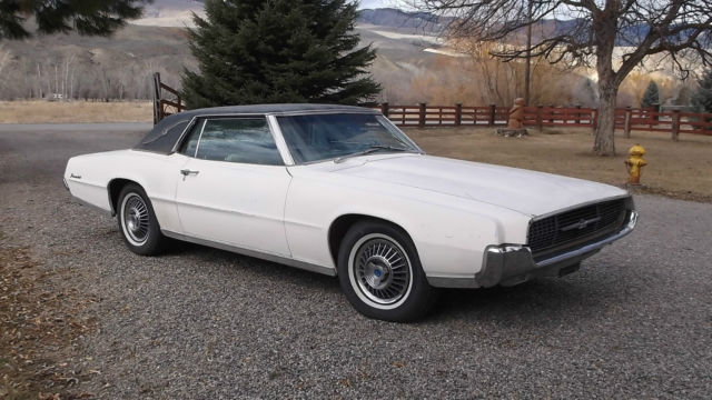 1967 White Ford Thunderbird T-Bird   @ door