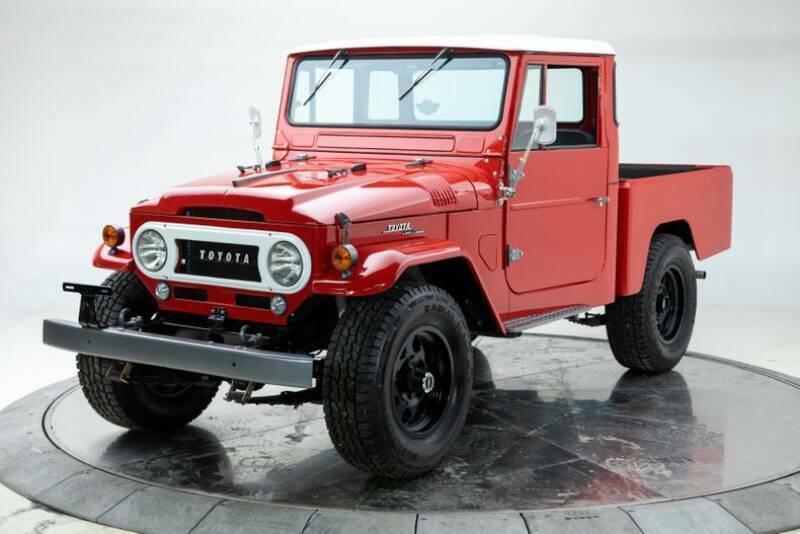1967 Red Toyota Land Cruiser Pickup Truck