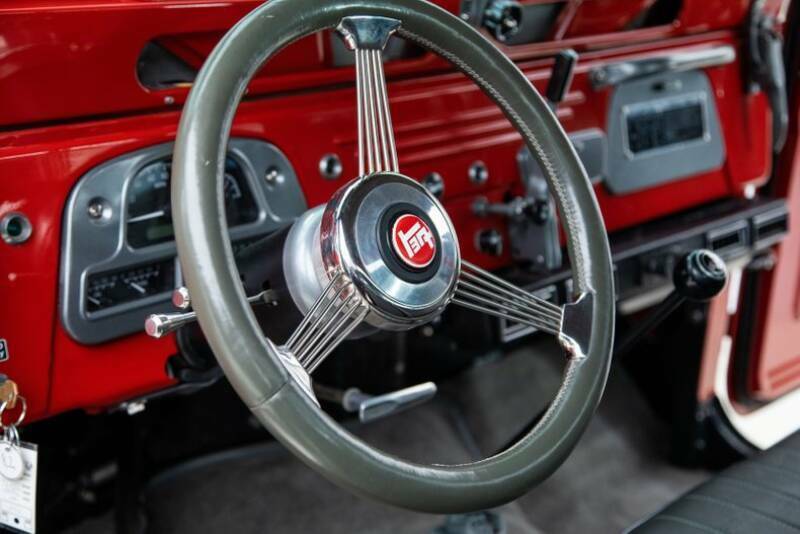 1967 Red Toyota Land Cruiser Pickup Truck