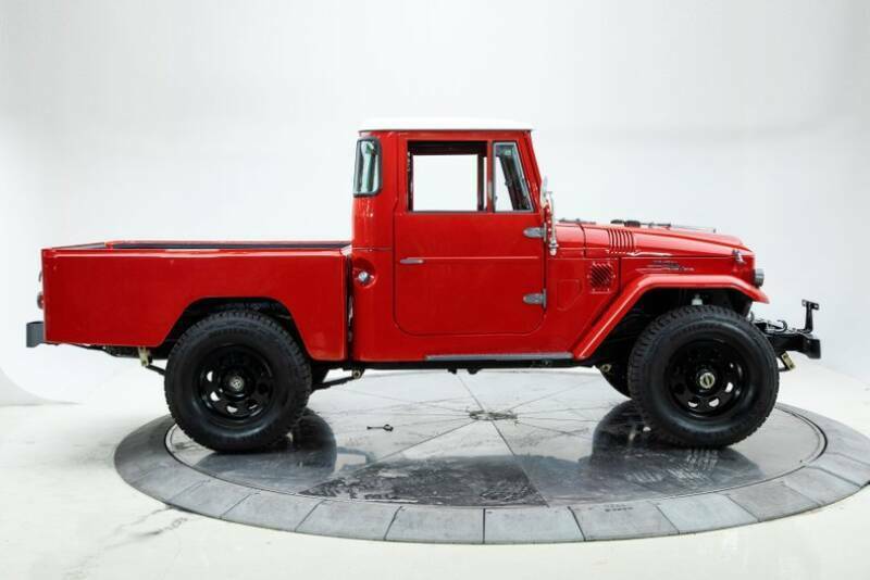 1967 Red Toyota Land Cruiser Pickup Truck