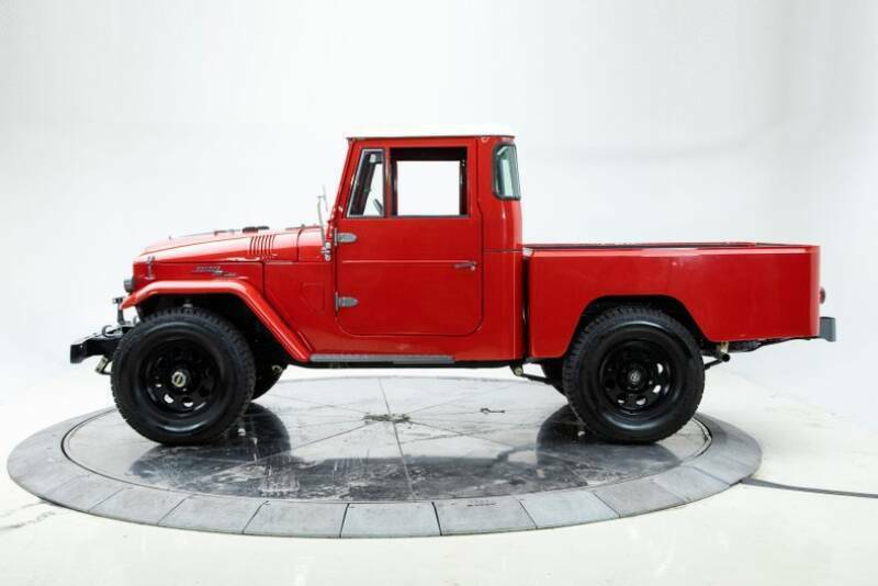 1967 Red Toyota Land Cruiser Pickup Truck