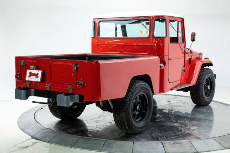 1967 Red Toyota Land Cruiser Pickup Truck