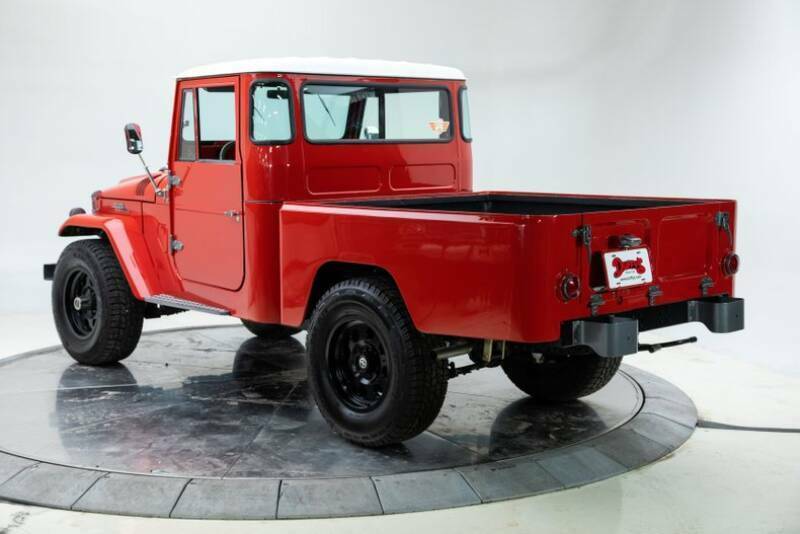 1967 Red Toyota Land Cruiser Pickup Truck
