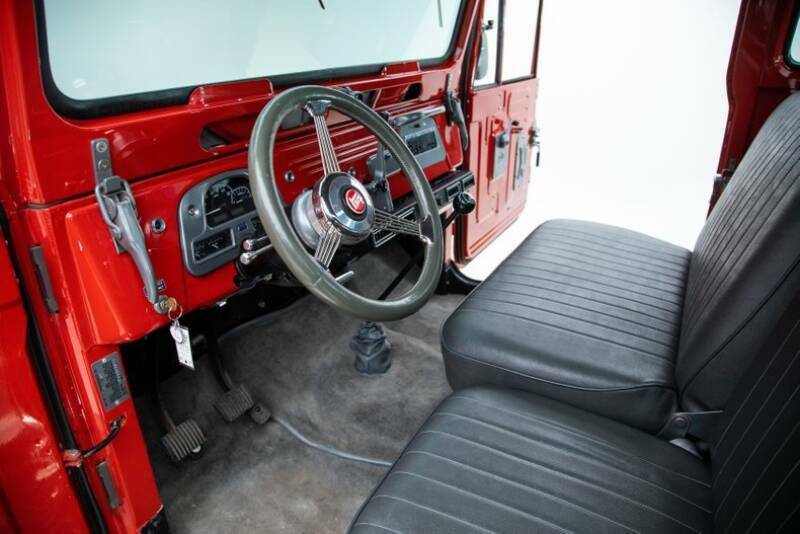 1967 Red Toyota Land Cruiser Pickup Truck