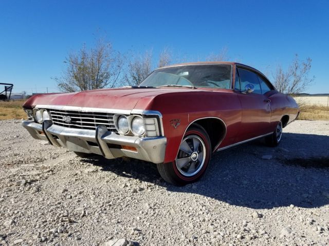 1967 RED ORIGINAL GM PAINT Chevrolet Impala Coupe